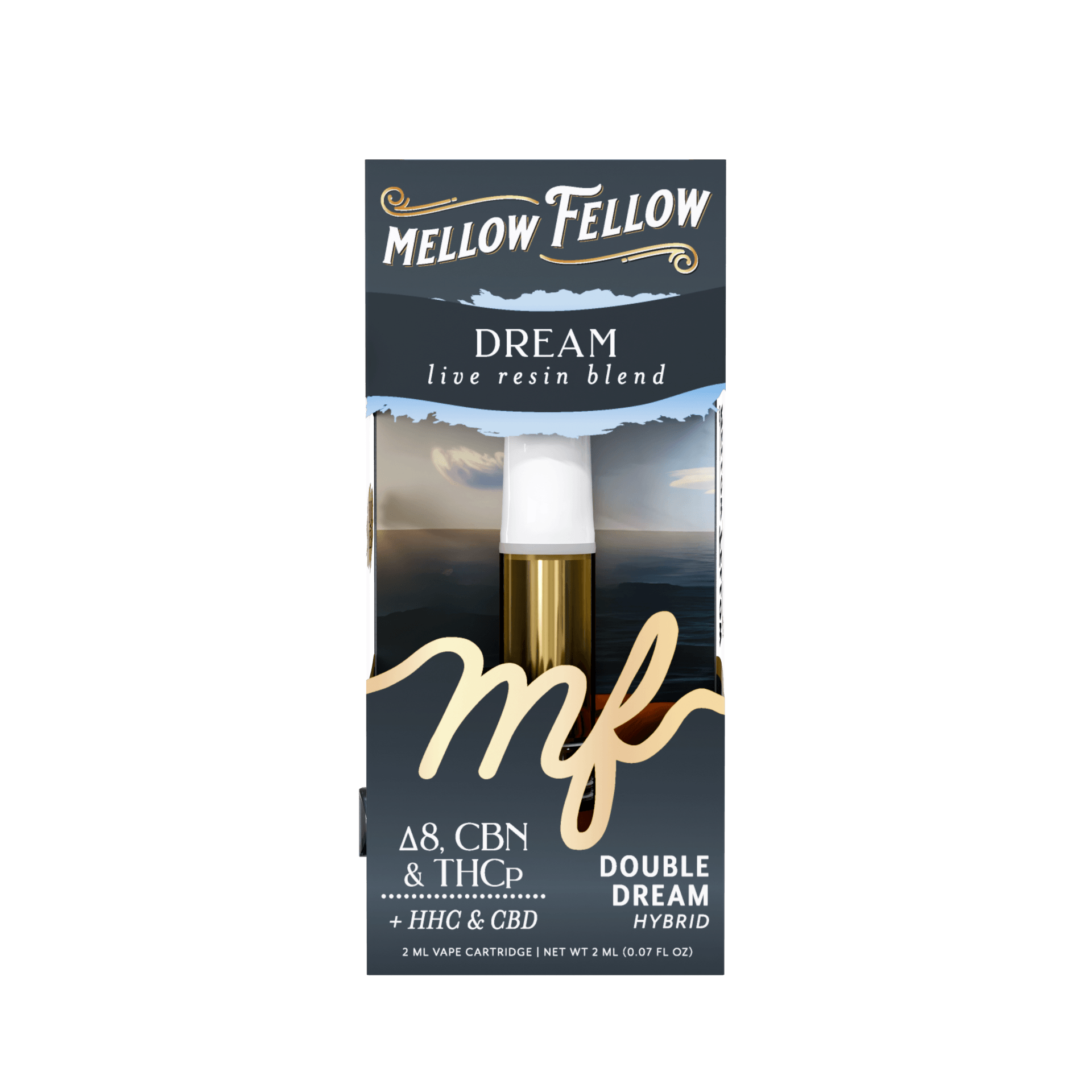 Double Dream - Hybrid - Mellow Fellow 510 2ml Cart Live Resin Blend - Dream - Image 2