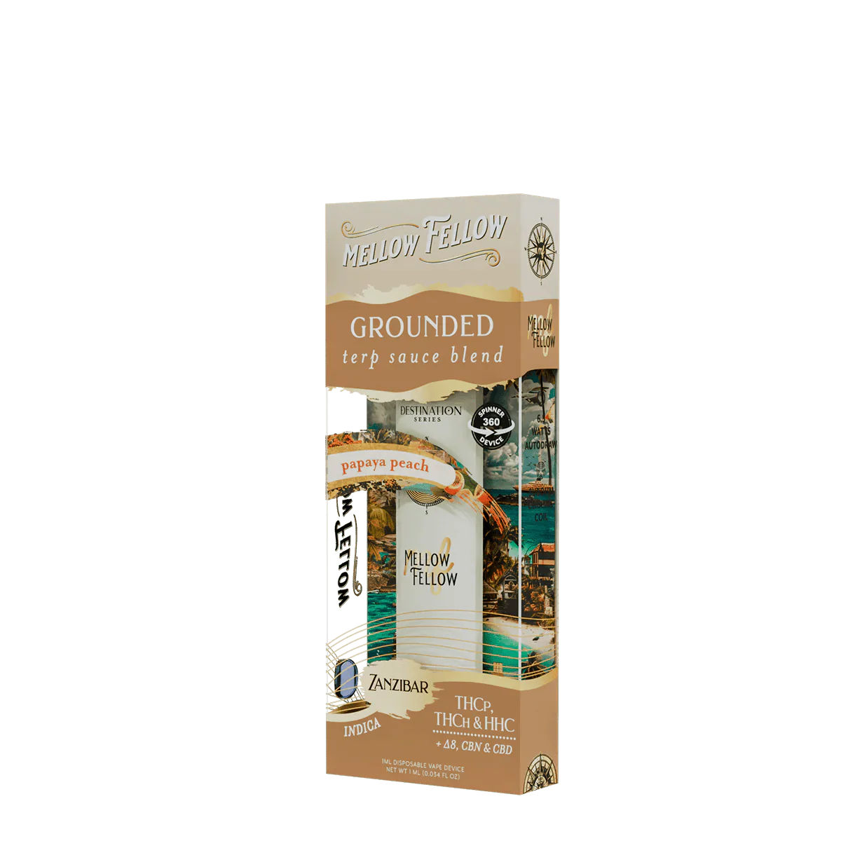 Papaya Peach - Mellow Fellow 1G Fidget Disposable - Grounded - Image 2