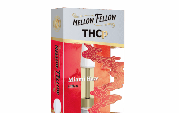Tropical flavor and energizing Sativa effects — Miami Haze THCP .5G Cartridge by Mellow Fellow at LiftoffSmoke.