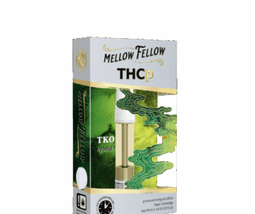 Enjoy balanced energy and relaxation with Mellow Fellow TKO Hybrid THCp 0.5G Cartridge from LiftoffSmoke.