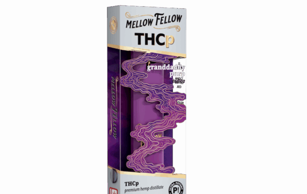 Mellow Fellow Granddaddy Purp Indica THCP .5G Disposable | LiftoffSmoke Sweet grape flavor and soothing Indica effects — Granddaddy Purp THCP .5G Disposable by Mellow Fellow at LiftoffSmoke.