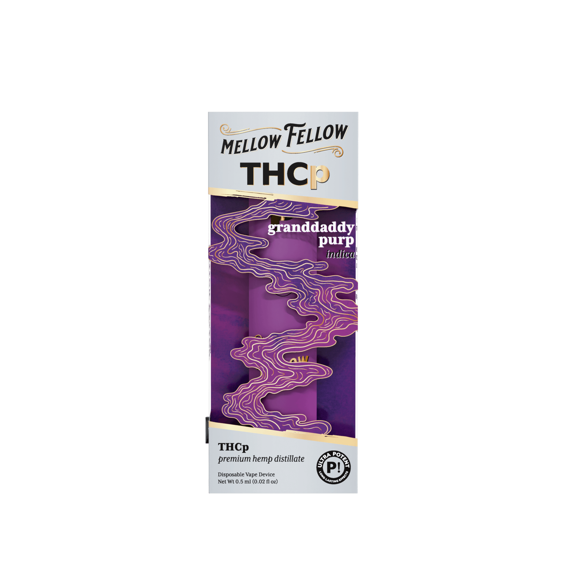 Granddaddy Purp ( Indica ) - Mellow Fellow THCp .5G Disposable - Image 2