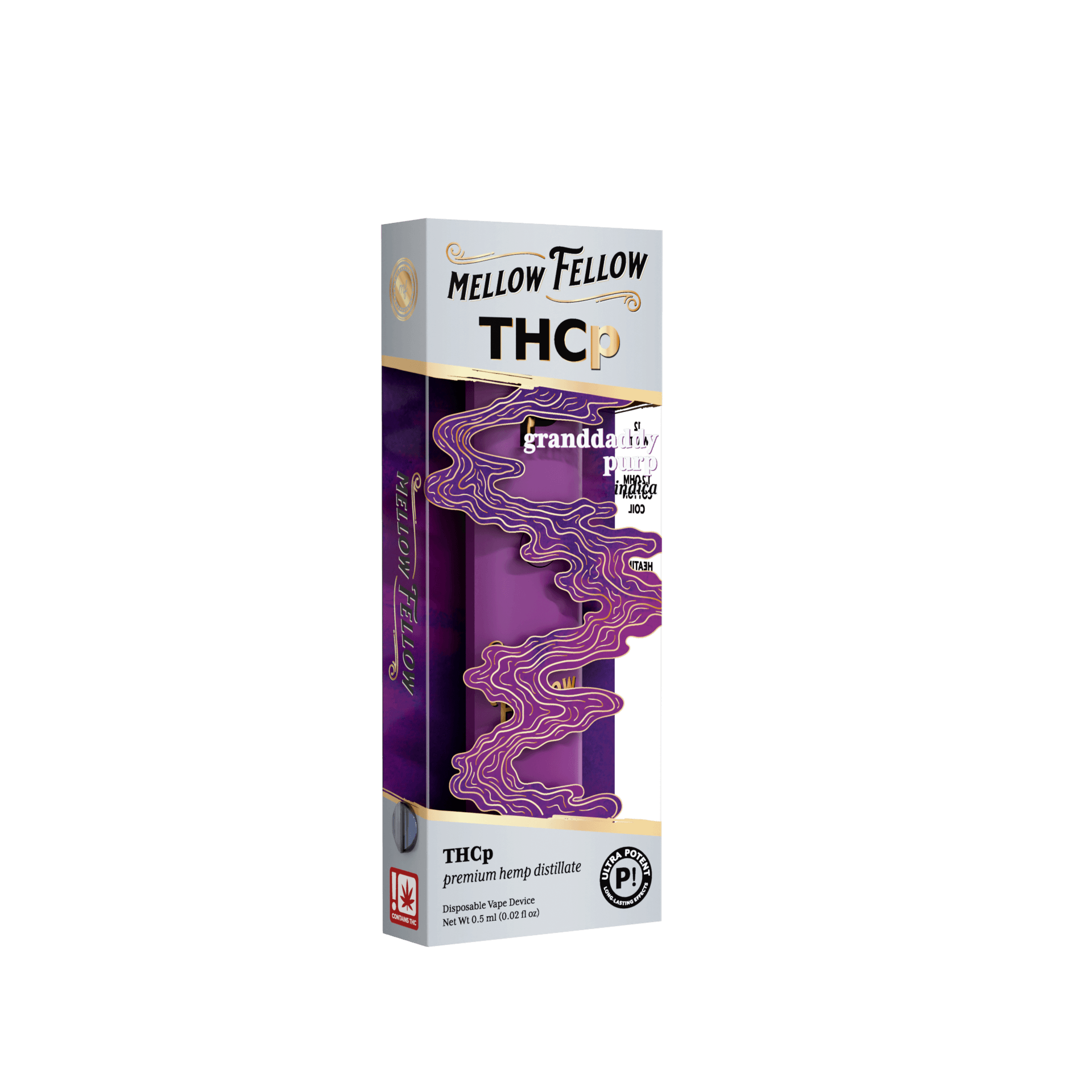 Mellow Fellow Granddaddy Purp Indica THCP .5G Disposable | LiftoffSmoke