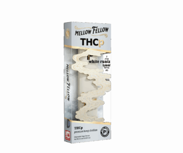 Sweet candy flavor and smooth Hybrid balance — White Runtz THCP .5G Disposable by Mellow Fellow at LiftoffSmoke.