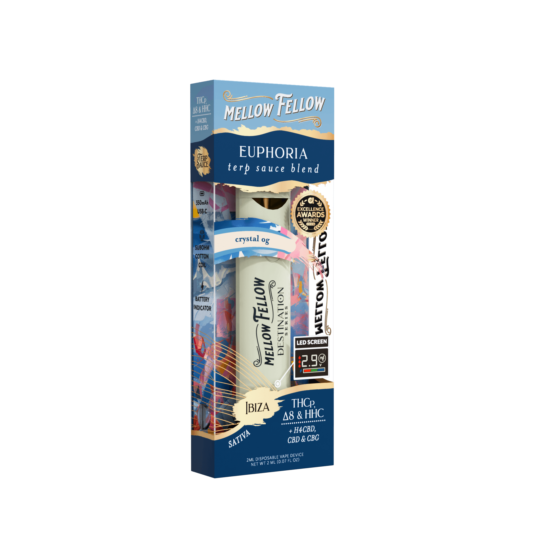 Mellow Fellow Crystal OG Ibiza 2mL TERP Sauce Disposable – LiftoffSmoke
