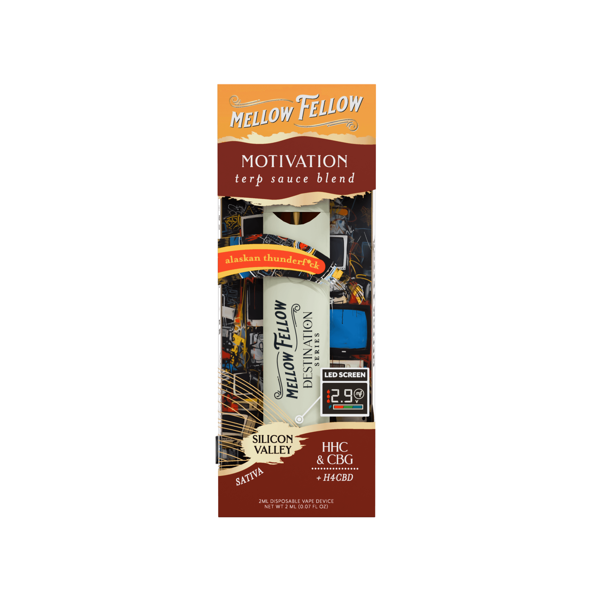 Alaskan Thunderfuck - Silicon Valley ( Sativa ) - TERP Sauce Blend 2ML Mellow Fellow Disposable - Destination Series - Image 2