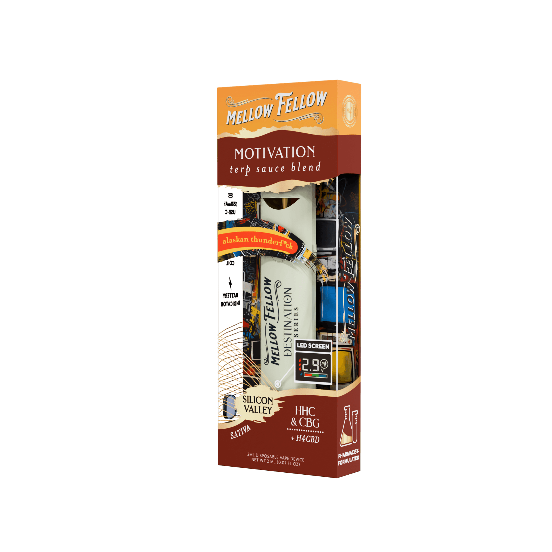 Alaskan Thunderfuck - Silicon Valley ( Sativa ) - TERP Sauce Blend 2ML Mellow Fellow Disposable - Destination Series - Image 3