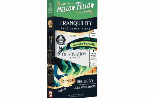 Mellow Fellow Aurora Borealis Tranquility Blend TERP Sauce 5 mL Disposable | LiftoffSmoke Unwind with Aurora Borealis Tranquility Blend – rich terp sauce, indica calm – Mellow Fellow x LiftoffSmoke
