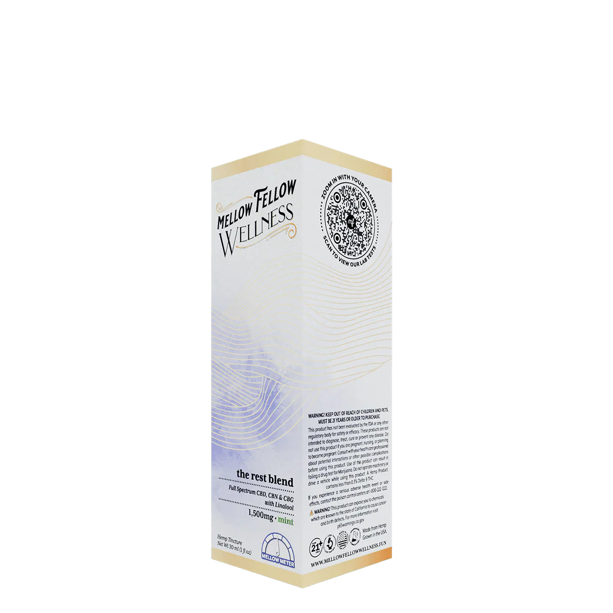 Mellow Fellow Wellness Tincture - 1500 MG Mint Flavor THCV CBD CBG CBC - Image 4