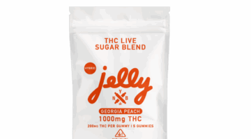 JELLY THCA Georgia Peach 5ct 1000mg hybrid gummies | LiftoffSmoke