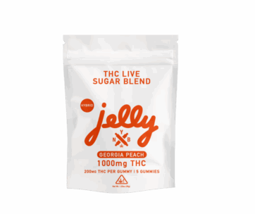 Enjoy Georgia Peach THCA gummies, hybrid 1000mg total, fruity flavor | LiftoffSmoke