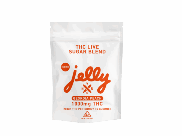 JELLY THCA Georgia Peach 5ct 1000mg hybrid gummies | LiftoffSmoke