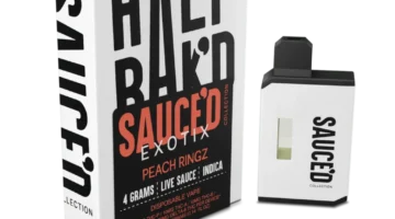 Half BaK’d Peach Ringz Indica Sauced 4G Disposable | LiftoffSmoke