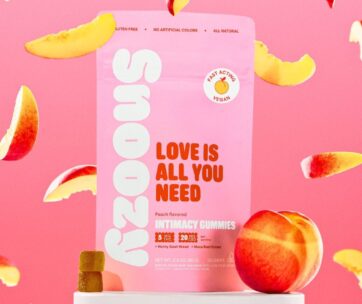 Set the mood naturally. SNOOZY Intimacy Gummies — Peach, 5mg THC + 20mg CBD + herbal support. Only at LiftoffSmoke.