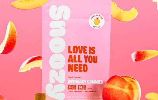 Set the mood naturally. SNOOZY Intimacy Gummies — Peach, 5mg THC + 20mg CBD + herbal support. Only at LiftoffSmoke.