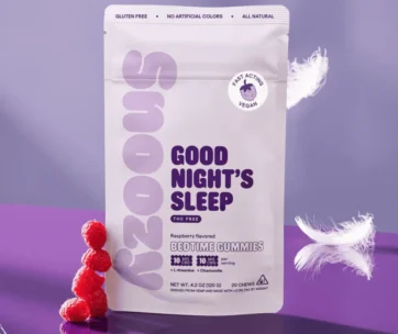 Sweet raspberry flavor with 10mg CBD and 10mg CBN for nighttime wellness. Available at LiftoffSmoke.