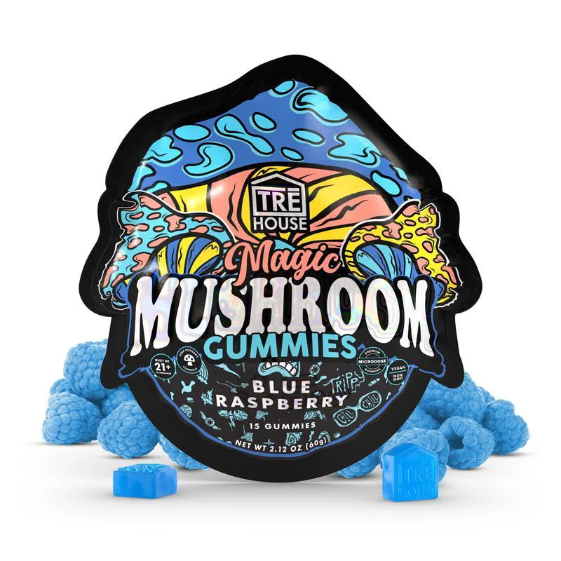 Tre House Magic Gummies Blue Raspberry 15ct cannabinoid blend | LiftoffSmoke