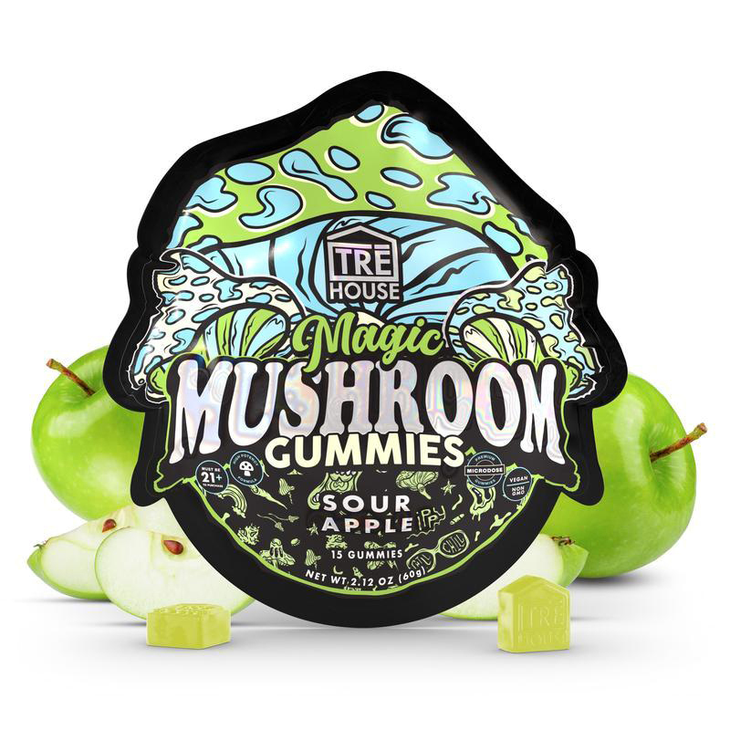 Tre House Magic Gummies – Sour Apple flavor in a 15-count pack for a delicious wellness boost.