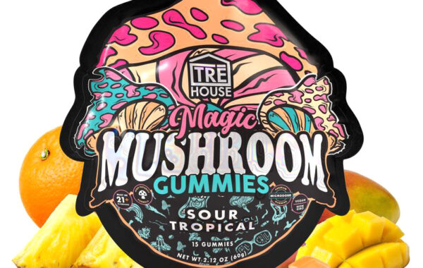 Tre House Magic Gummies – Sour Tropical blend in a 15-count pack for flavor and wellness.