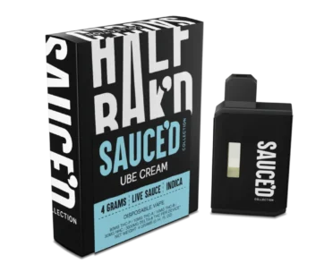Unwind with the creamy sweetness of Half BaK’D Ube Cream Indica 4G Disposable from LiftoffSmoke.