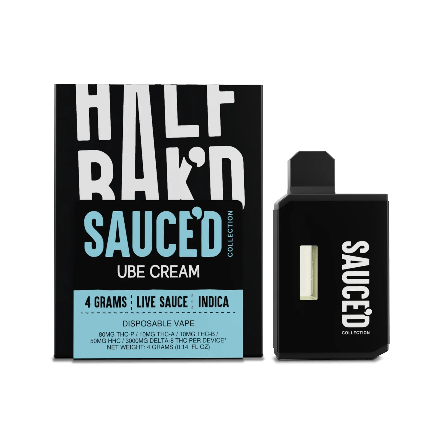 Ube Cream - Indica - Half BaK’D Sauced 4G Disposable - Image 2