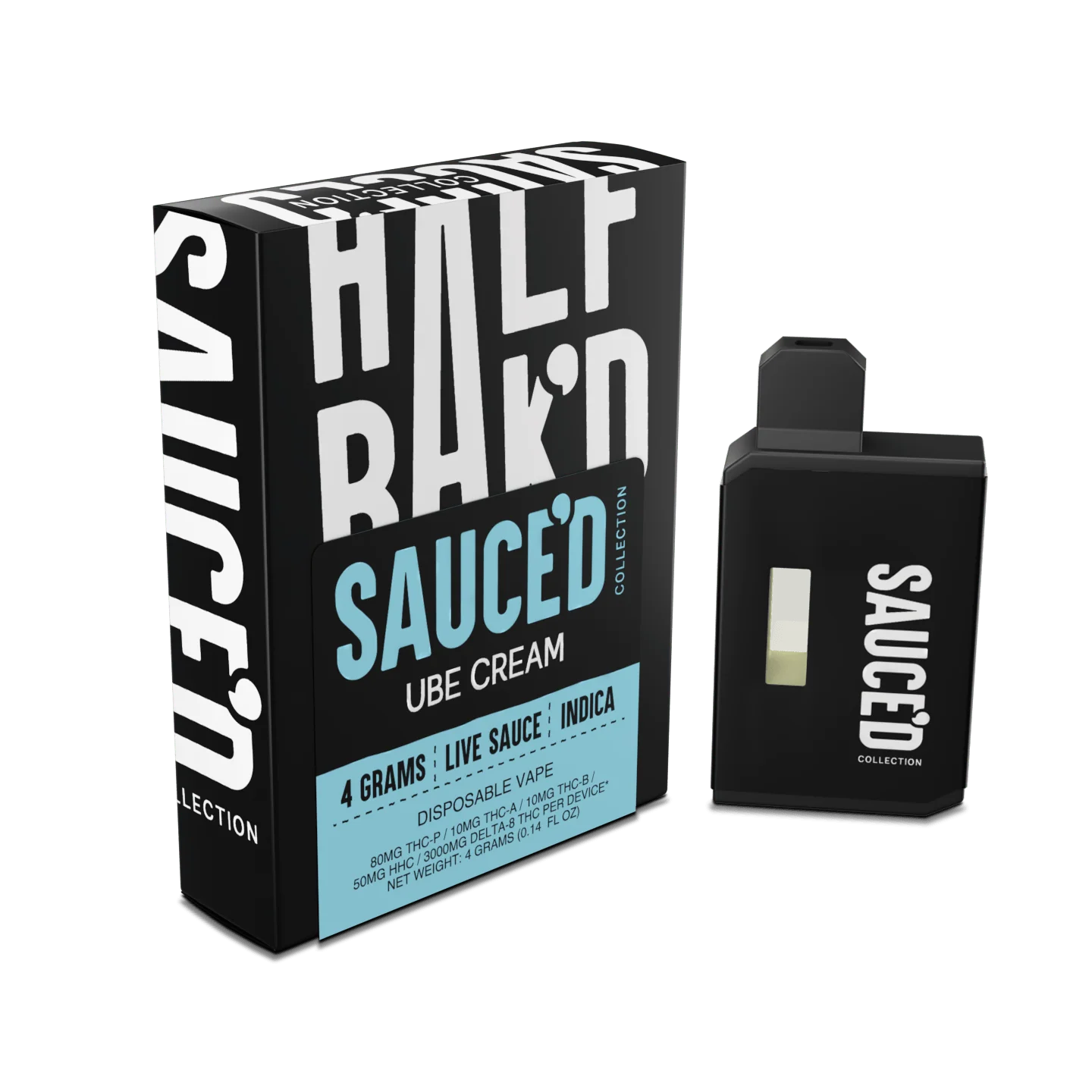 Unwind with the creamy sweetness of Half BaK’D Ube Cream Indica 4G Disposable from LiftoffSmoke.