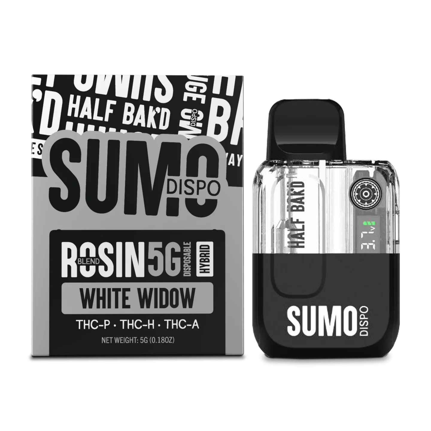 White Widow - Hybrid - Half Bak’d SUMO Rosin Blend 5G Disposable - Image 2