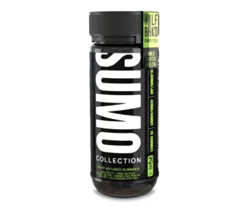Enjoy sweet, potent watermelon flavor with Half Bak’d Wild Watermelon 10,000MG SUMO Gummies from LiftoffSmoke.