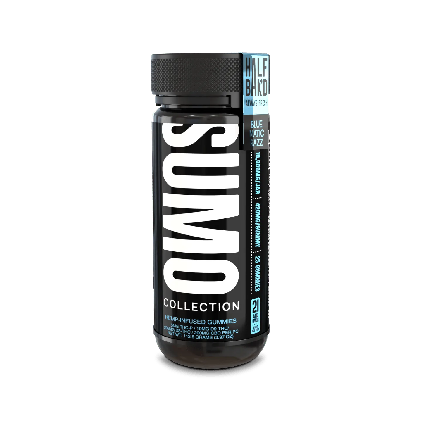 Half Bak'd SUMO Gummies Bluematic Razz 10,000mg – potent gummies at LiftoffSmoke