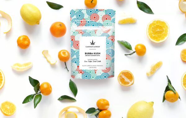 The top-selling Bubba Kush CBD flower — 3.5g of cocoa-coffee indica bud for deep evening calm, only at LiftoffSmoke.
