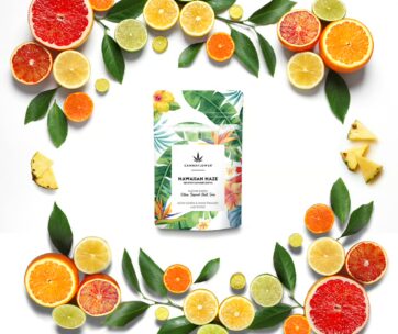 A tropical citrus-pineapple greenhouse CBD flower — 3.5g of top-shelf bud for clear-headed anytime calm, only at LiftoffSmoke.