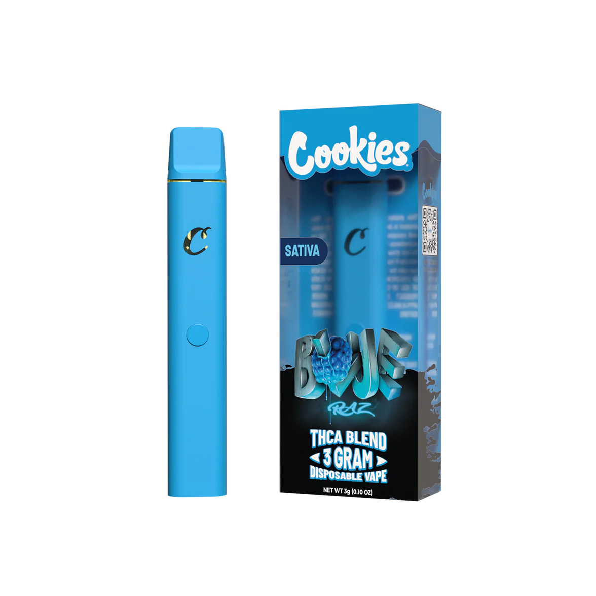 Cookies Blue Razz Delta 8 + THCA 3g Disposable (Sativa) – vape at LiftoffSmoke