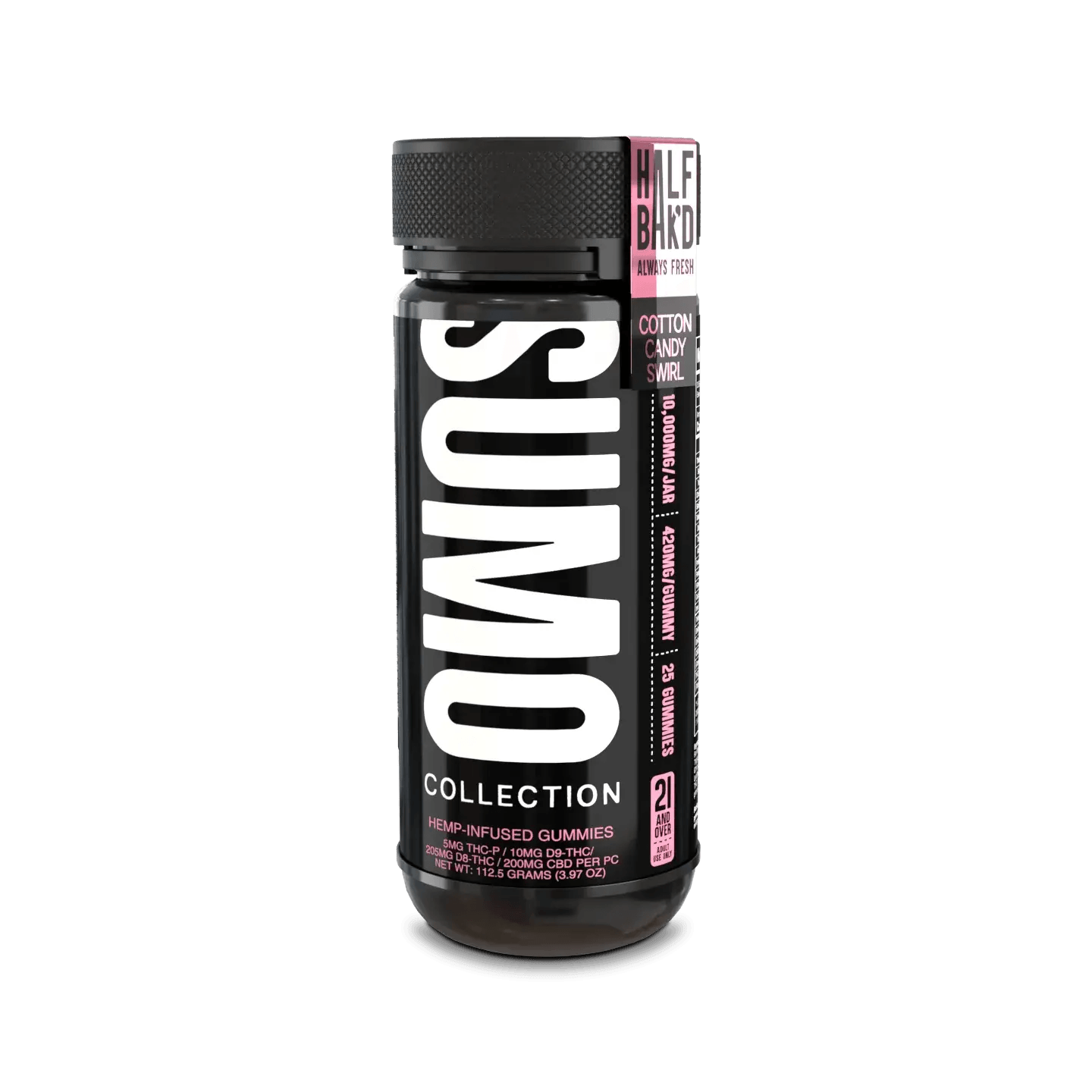 Sweet spun-sugar cotton candy flavor packed into a 10,000mg SUMO gummy jar – only at LiftoffSmoke. 