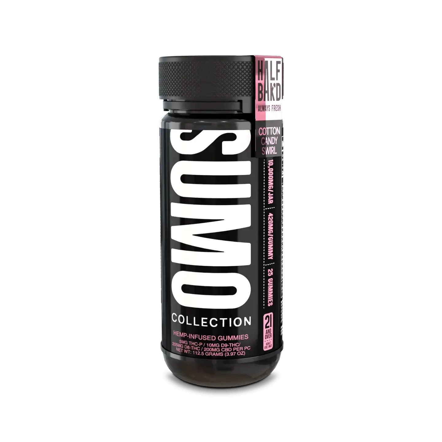 Half Bak'd SUMO Gummies Cotton Candy Swirl 10,000mg – potent gummies at LiftoffSmoke