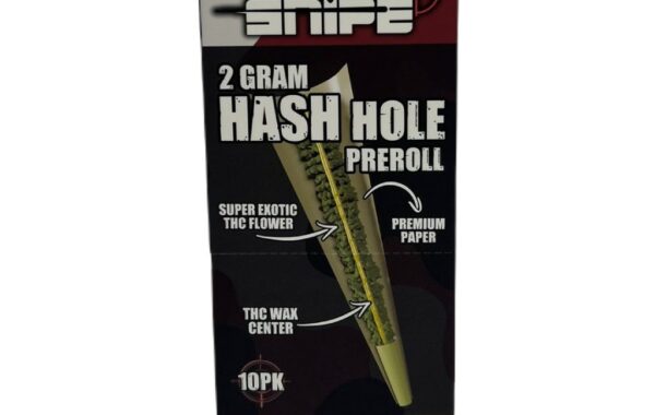 A balanced Secret Weapon hybrid hash hole — 2g of exotic THC flower with a THC wax center, only at LiftoffSmoke.