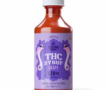 Sweet bold Grape Delta 9 THC syrup — 420mg per 120ml bottle for customizable dosing, only at LiftoffSmoke.