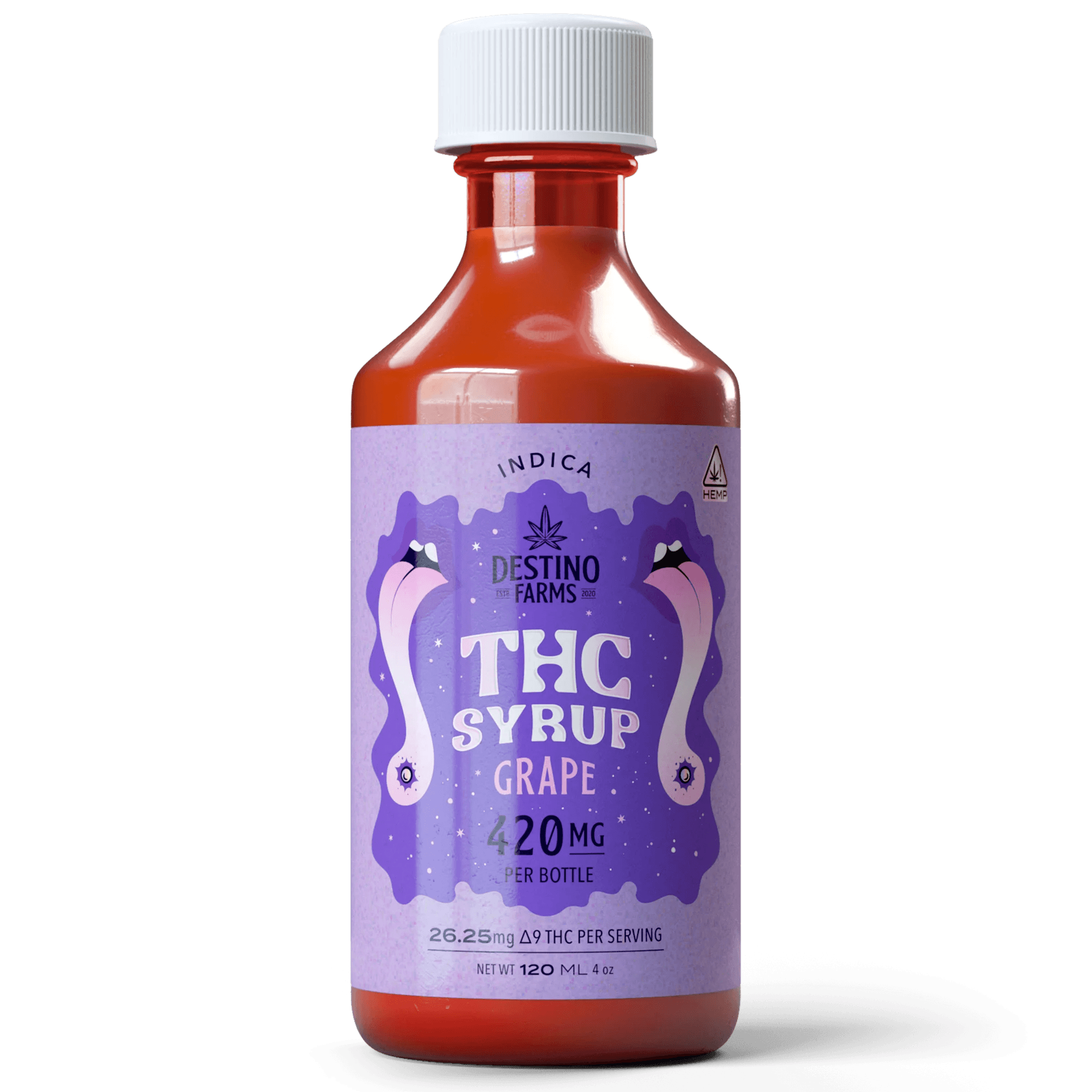 Destino Farms D9 Syrup Grape 420mg 120ml – Delta 9 THC syrup at LiftoffSmoke