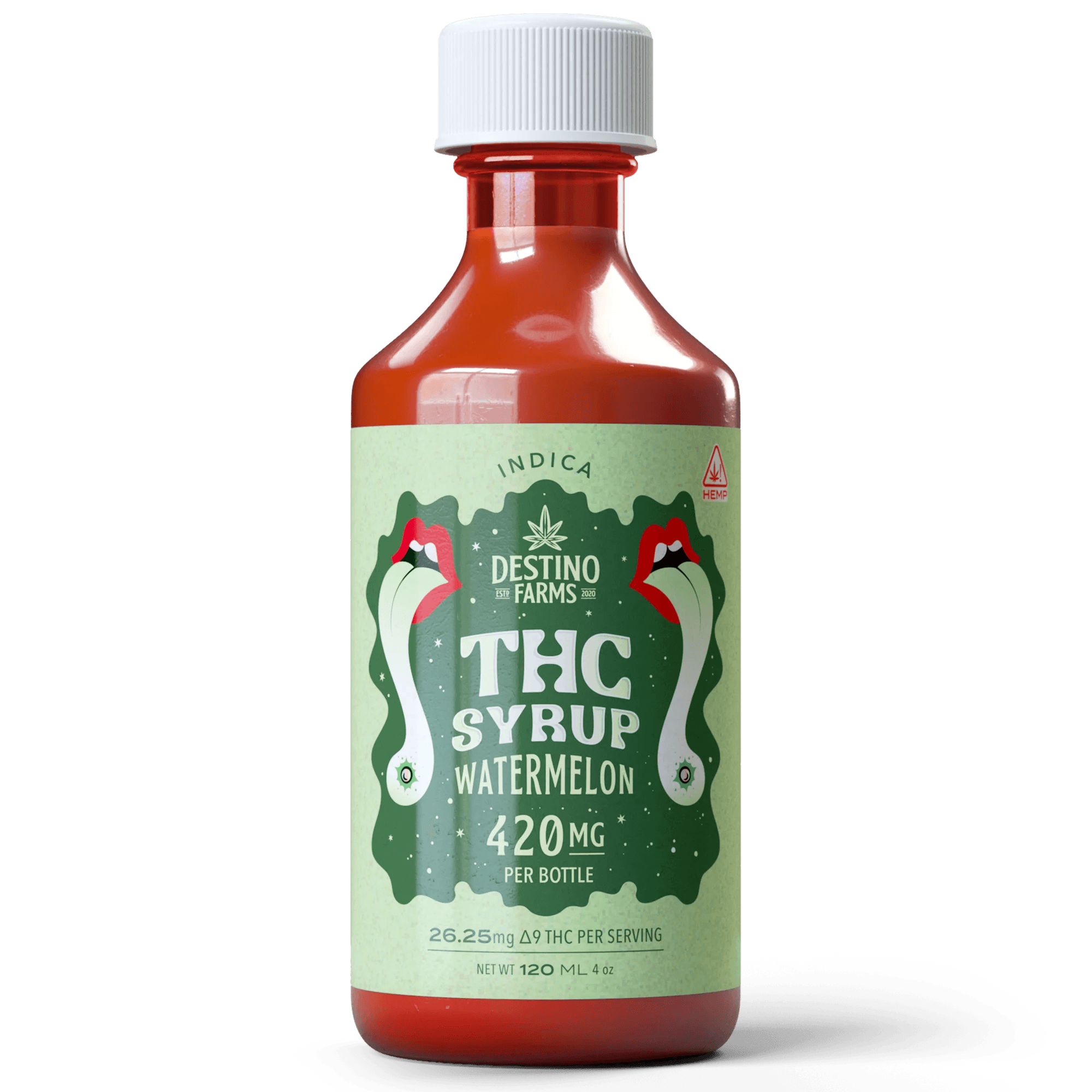 Destino Farms D9 Syrup Watermelon 420mg 120ml – Delta 9 THC syrup at LiftoffSmoke