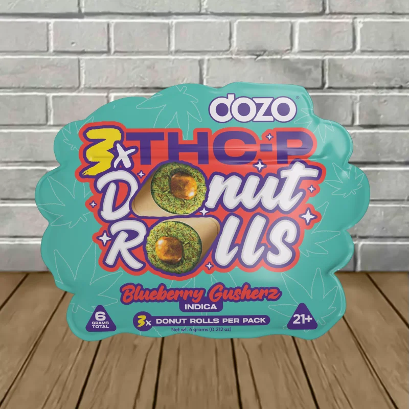 Sweet blueberry-candy Gusherz donut prerolls with a THC-P live rosin core – only at LiftoffSmoke.