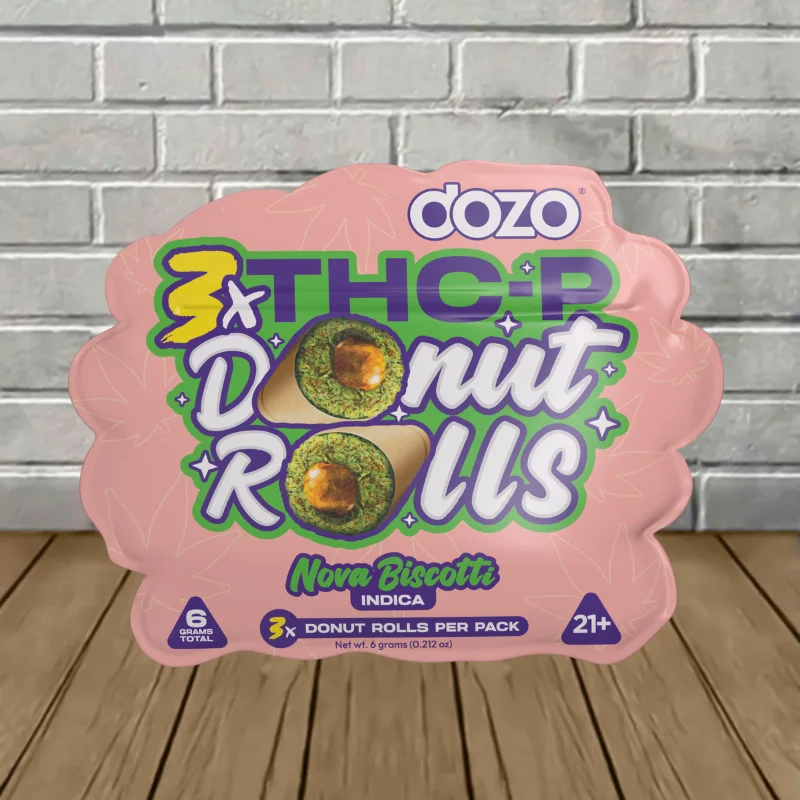 Sweet, nutty Nova Biscotti donut prerolls with a THC-P live rosin core – only at LiftoffSmoke.
