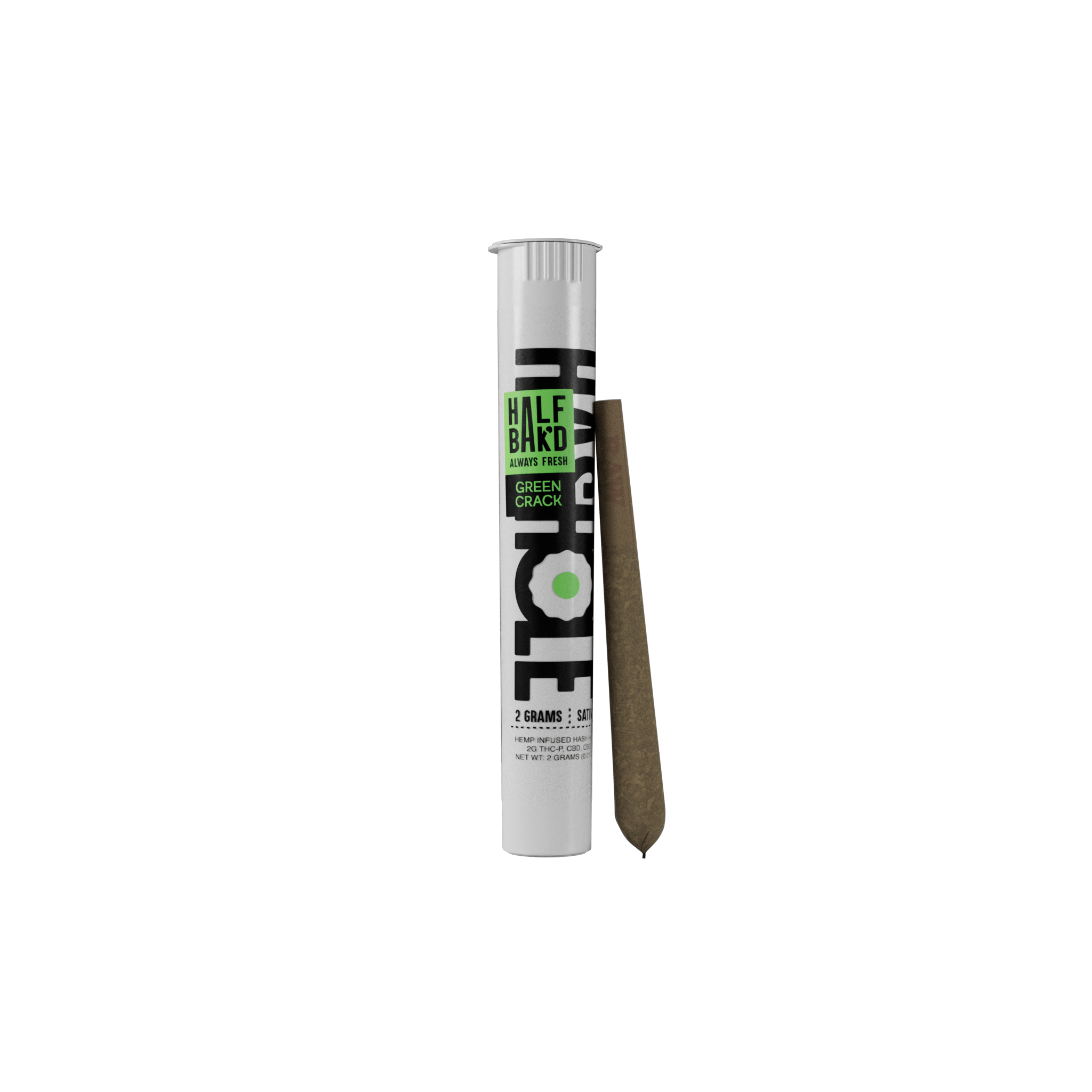 Energizing Green Crack flavor in a 2g THC-P hash hole with a melting hash core – only at LiftoffSmoke.