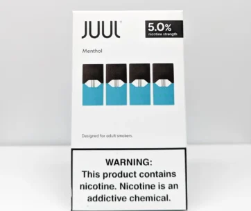Cool, crisp menthol flavor in a 5% nicotine 4-pack of authentic JUULpods – only at LiftoffSmoke.