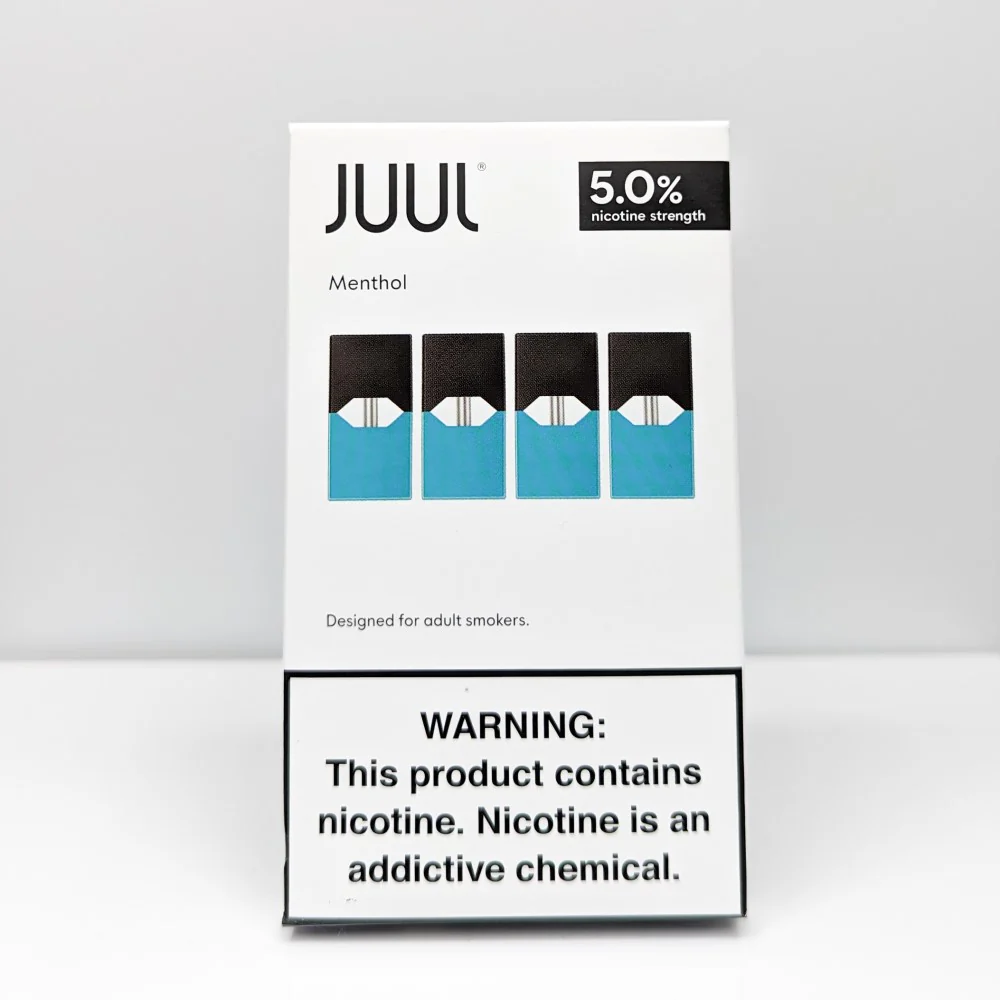 Cool, crisp menthol flavor in a 5% nicotine 4-pack of authentic JUULpods – only at LiftoffSmoke.