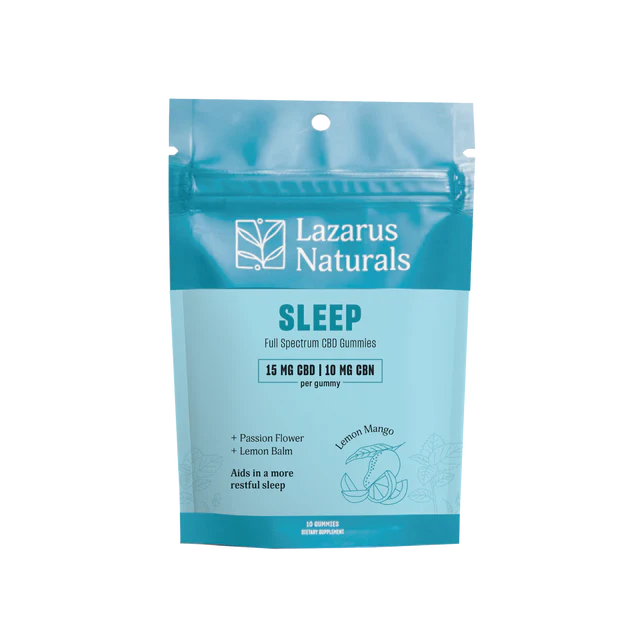 Lazarus Naturals Sleep Gummies CBD CBG CBN Lemon Mango 10ct at LiftoffSmoke