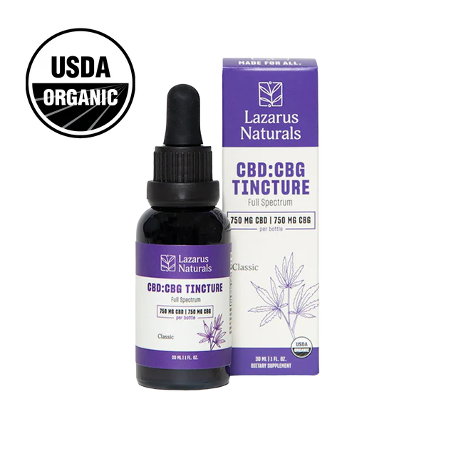 CBG : CBD 1:1 Lazarus Naturals Full Spectrum Cannabinoid Tincture 750mg CBG / 750mg CBD - Image 2