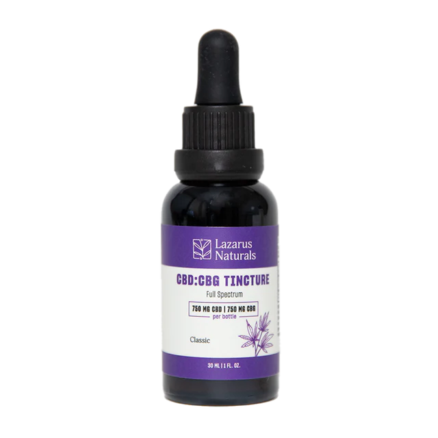 Lazarus Naturals CBD CBG 1:1 Full Spectrum Tincture 25mg/25mg per mL at LiftoffSmoke