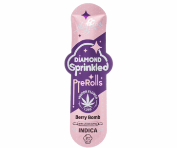 A sweet, juicy Berry Bomb indica preroll — 1.25g THCA flower coated in THCA diamonds, only at LiftoffSmoke.