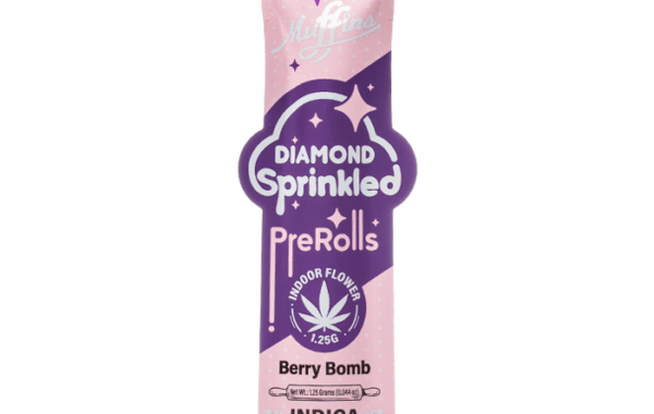 A sweet, juicy Berry Bomb indica preroll — 1.25g THCA flower coated in THCA diamonds, only at LiftoffSmoke.