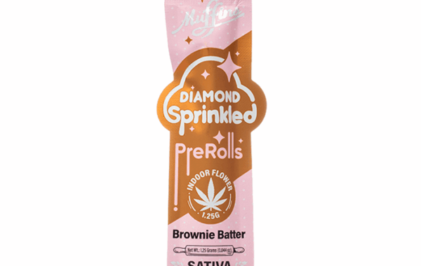 A rich, chocolatey Brownie Batter sativa preroll — 1.25g THCA flower coated in THCA diamonds, only at LiftoffSmoke.