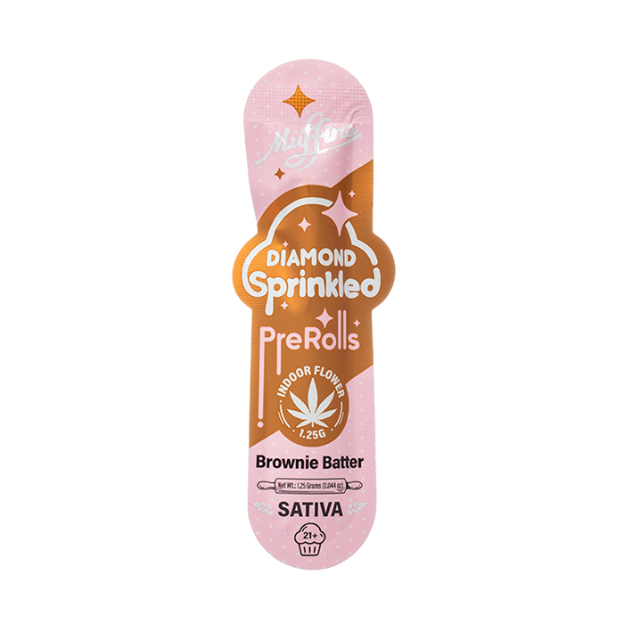 Muffins Brownie Batter THCA Diamond Sprinkled Preroll 1.25g (Sativa) at LiftoffSmoke